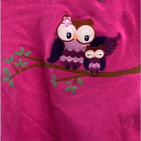 Gymboree Embroidered Owl Top Magical Meadow Girl’s Size 8 Vibrant Orchid - Picture 4 of 6